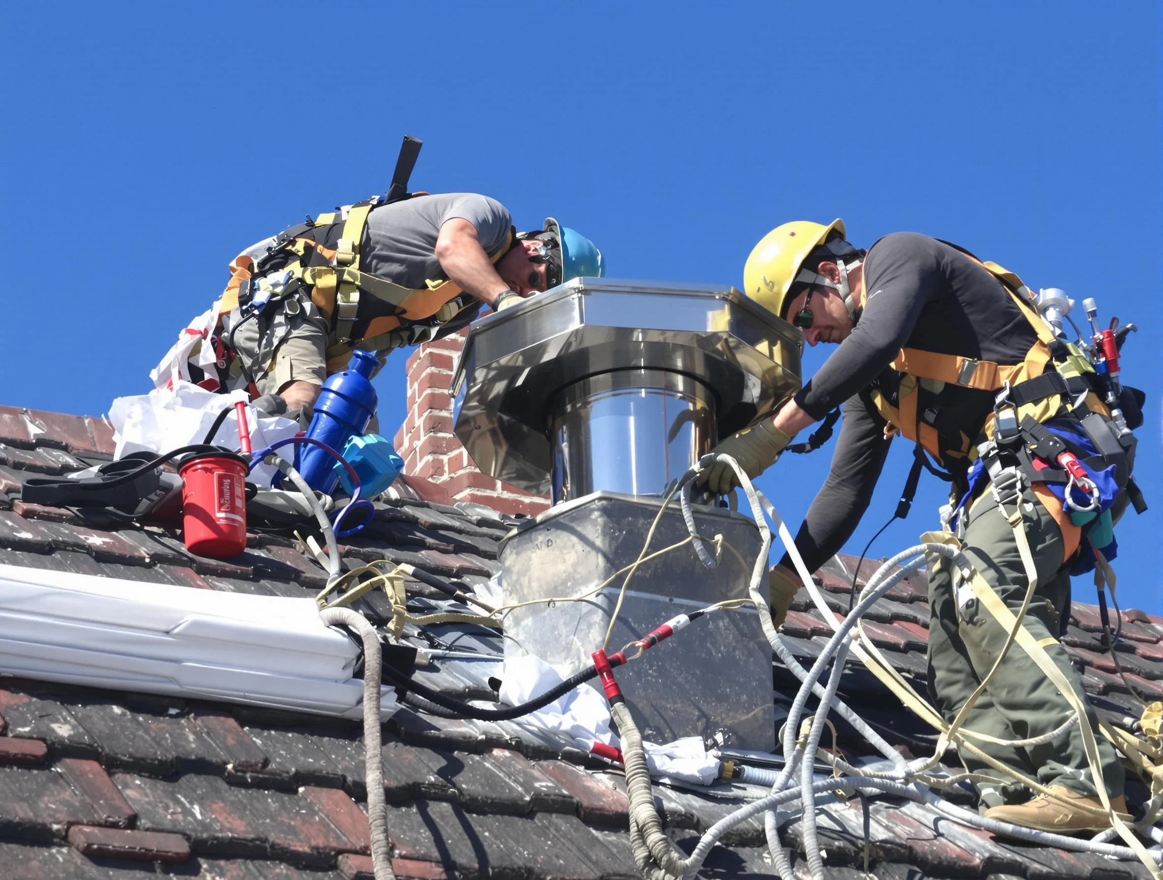 Protective chimney cap installed by Bridgewater Chimney Sweep in Bridgewater, NJ