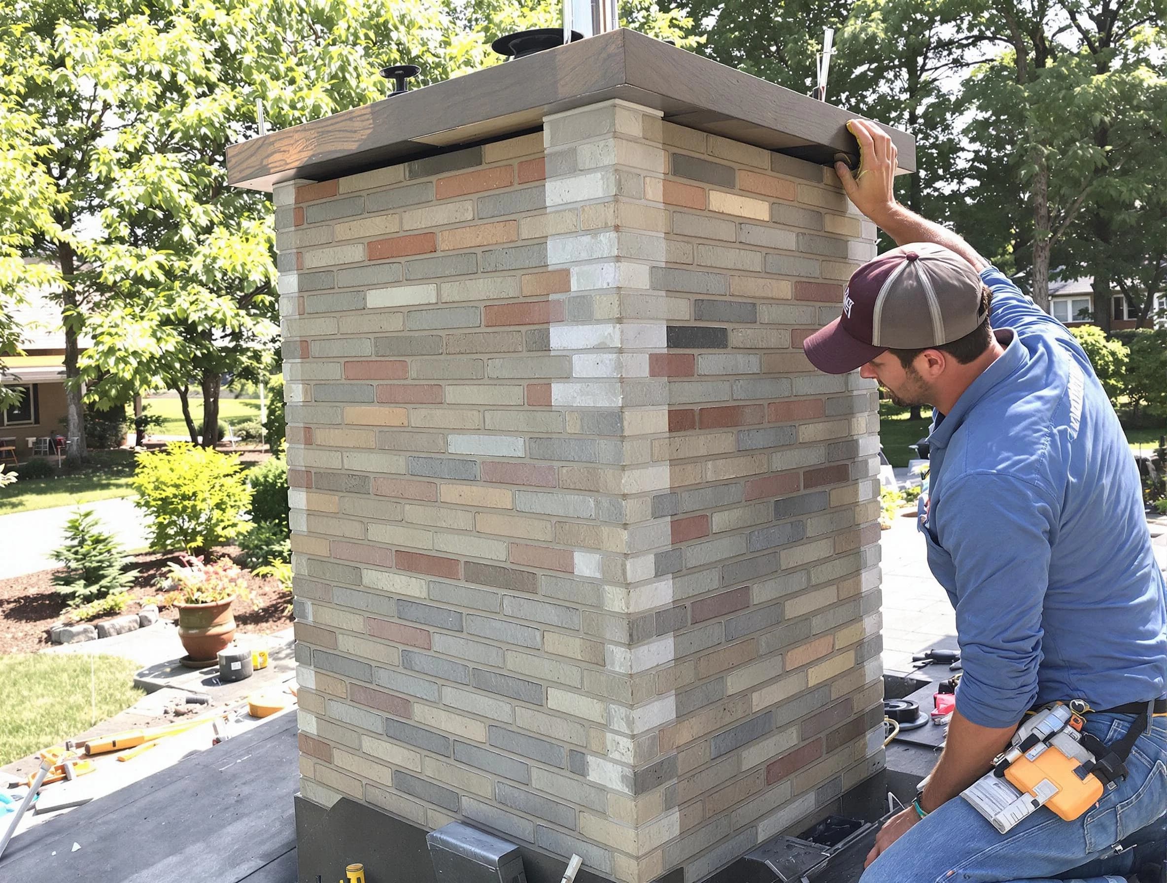 Bridgewater Chimney Sweep completing a modern chimney remodel in Bridgewater, NJ