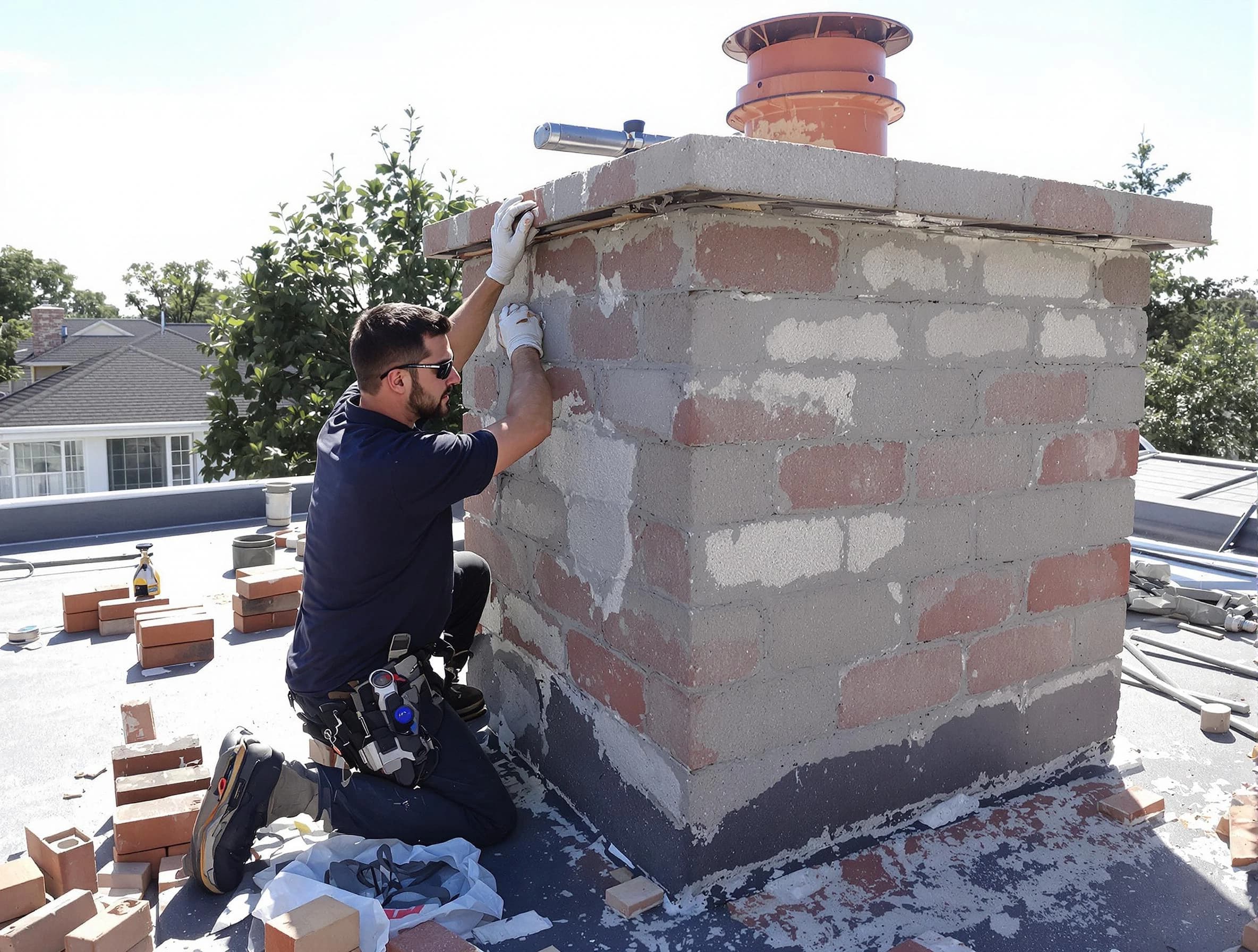 Advanced chimney repair process by Bridgewater Chimney Sweep in Bridgewater, NJ