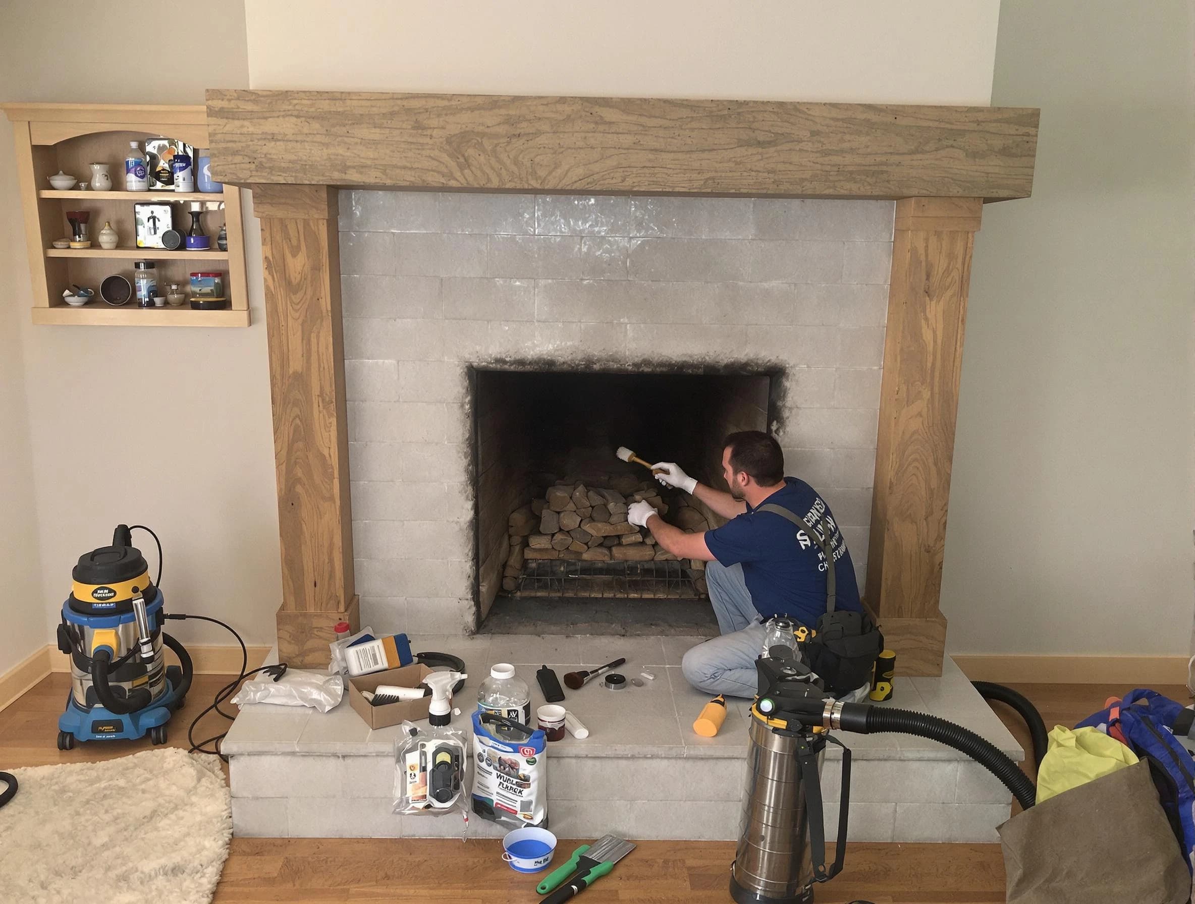 Detailed creosote removal process by Bridgewater Chimney Sweep in Bridgewater, NJ